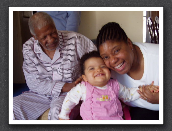 Grandpa, Kayla, and Mommy