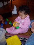 "You put them together, Daddy. I'll take them apart."