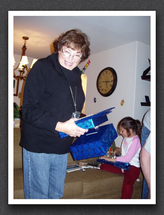 Nana distributes Chanukah gifts