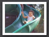 Kayla's first solo slide