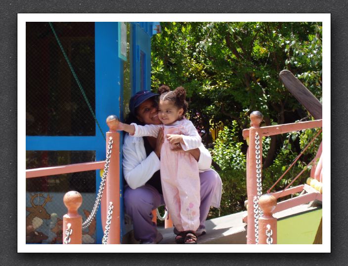 Mommy and Kayla on the Ark