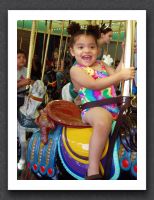 Wild girl on the carousel