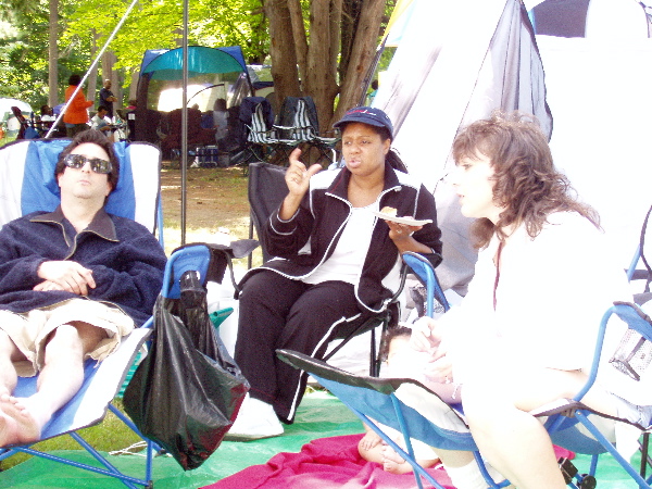 Evan, Val and Amy at the Jazz Festival