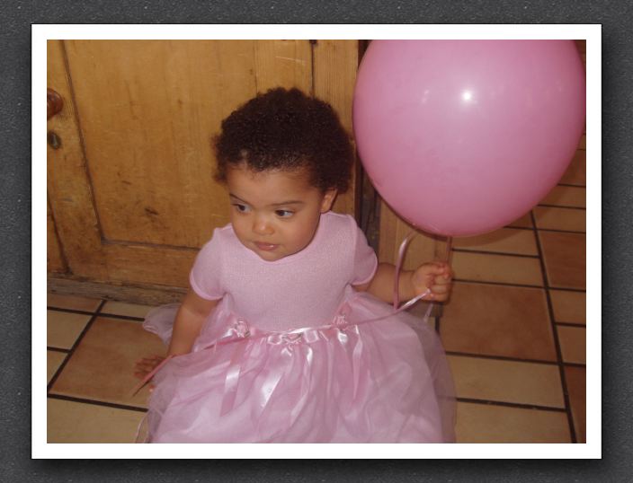 Matching dress and balloon