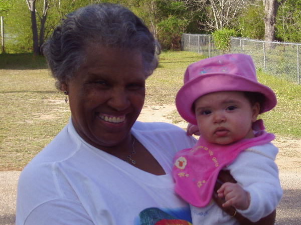 Aunt Belle Holds Kayla (At Last!)