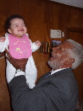 "Hee hee! Do it again, Granddaddy!"