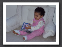 Kayla reads her