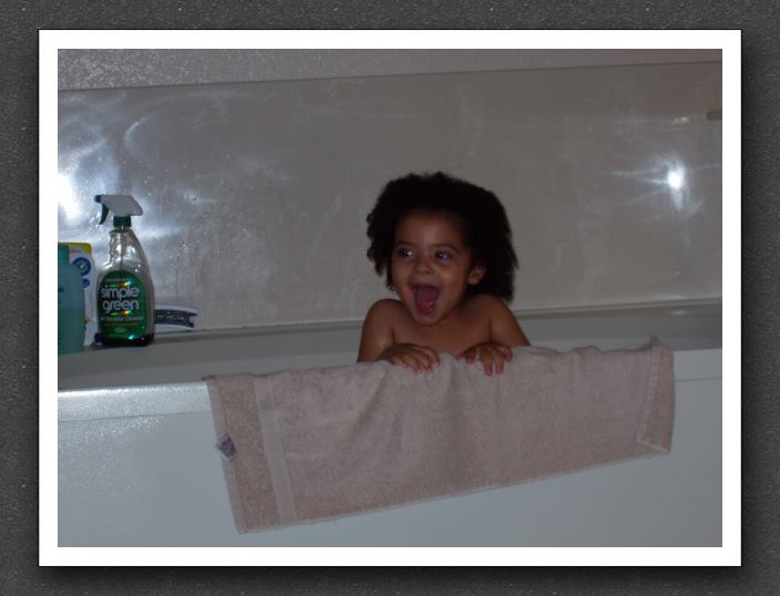 Silly girl in the tub