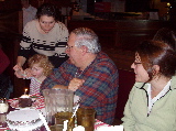 Rachel Helps Papa Blow Out His Birthday Candle