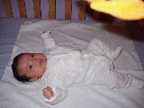 "Don't move, Mommy! There's something hovering and rotating over my crib..."