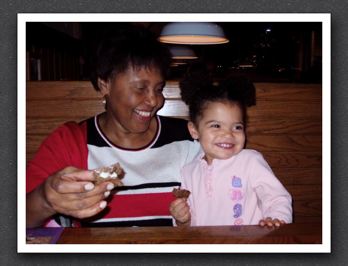 Grandma Daisy makes Kayla smile