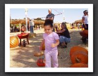 Kayla on the move in the pumpkin patch