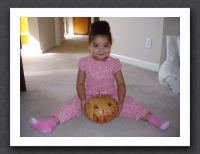 A girl and her pumpkin