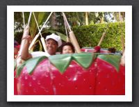 Mommy and Kayla on the strawberry ride