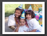 Birthday girl and her cousins